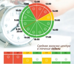 График загруженности МФЦ Внуково по дням недели и часам